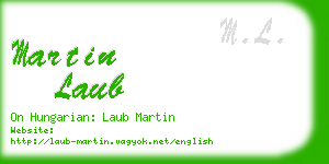 martin laub business card